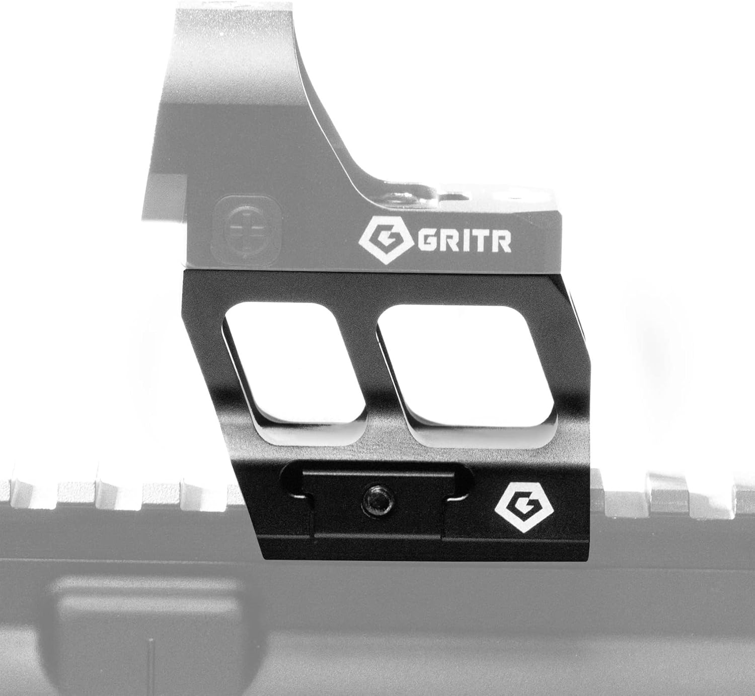 GRITR Lower 1/3 Co-Witness Skeletonized Picatinny Mount for GRITR 3.0 MOA Open Red Dot Reticle Reflex Sight