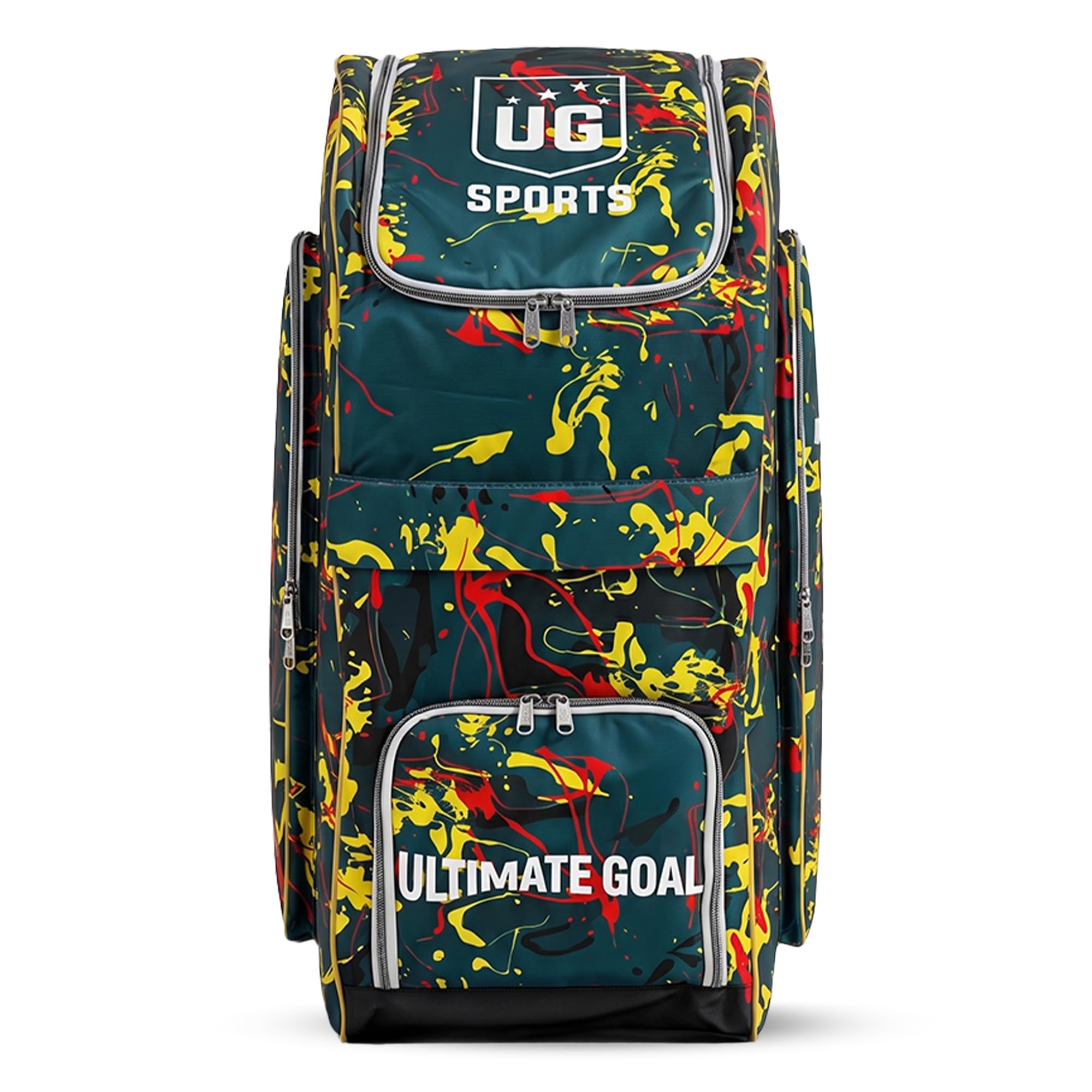UG Sports Revolt Cricket Kit Bag Large Size | Durable Sports Gear Backpack with Multiple Compartments & Strong Zippers (Green)-image-36