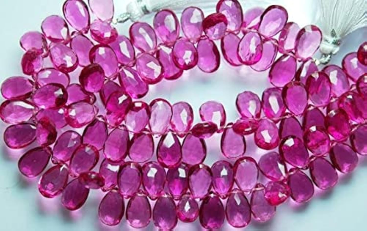 Quartz tourmaline rose 7x10mm LKBEADS pour création bijoux DIY