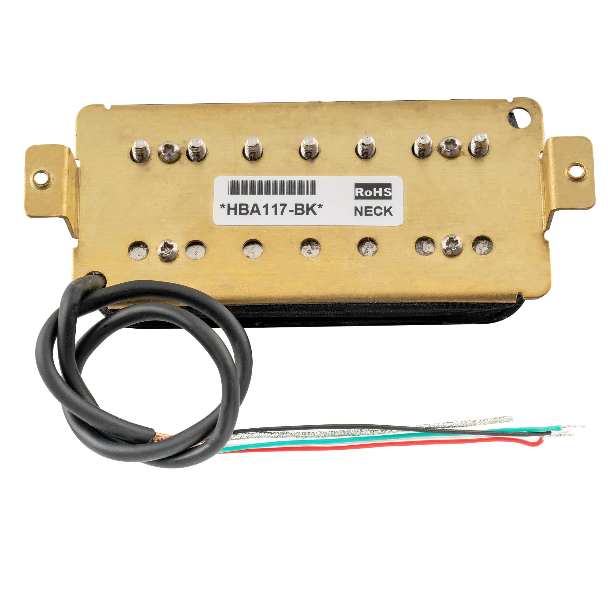 Artec HBA117 Alnico 5 Ungedeckt Humbucker Tonabnehmer Hals Pickup 9,2K für 7-Saiter E-Gitarre, Schwarz