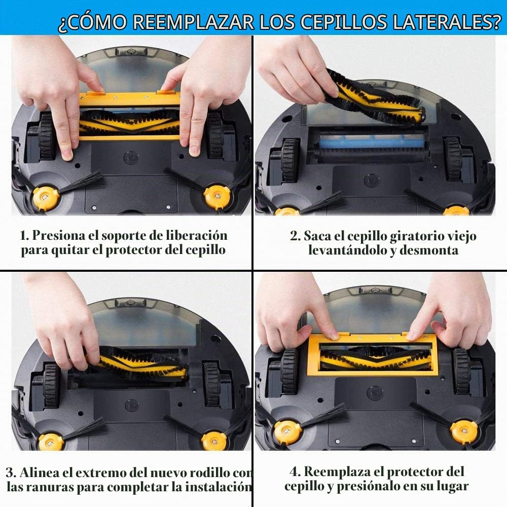 Kit de Piezas de Repuesto Compatible Conga Excellence 990 Eufy RoboVac 11 RoboVac 11c Ecovacs Deebot N79 Deebot N79s Robot Aspirador,Paquete de 19