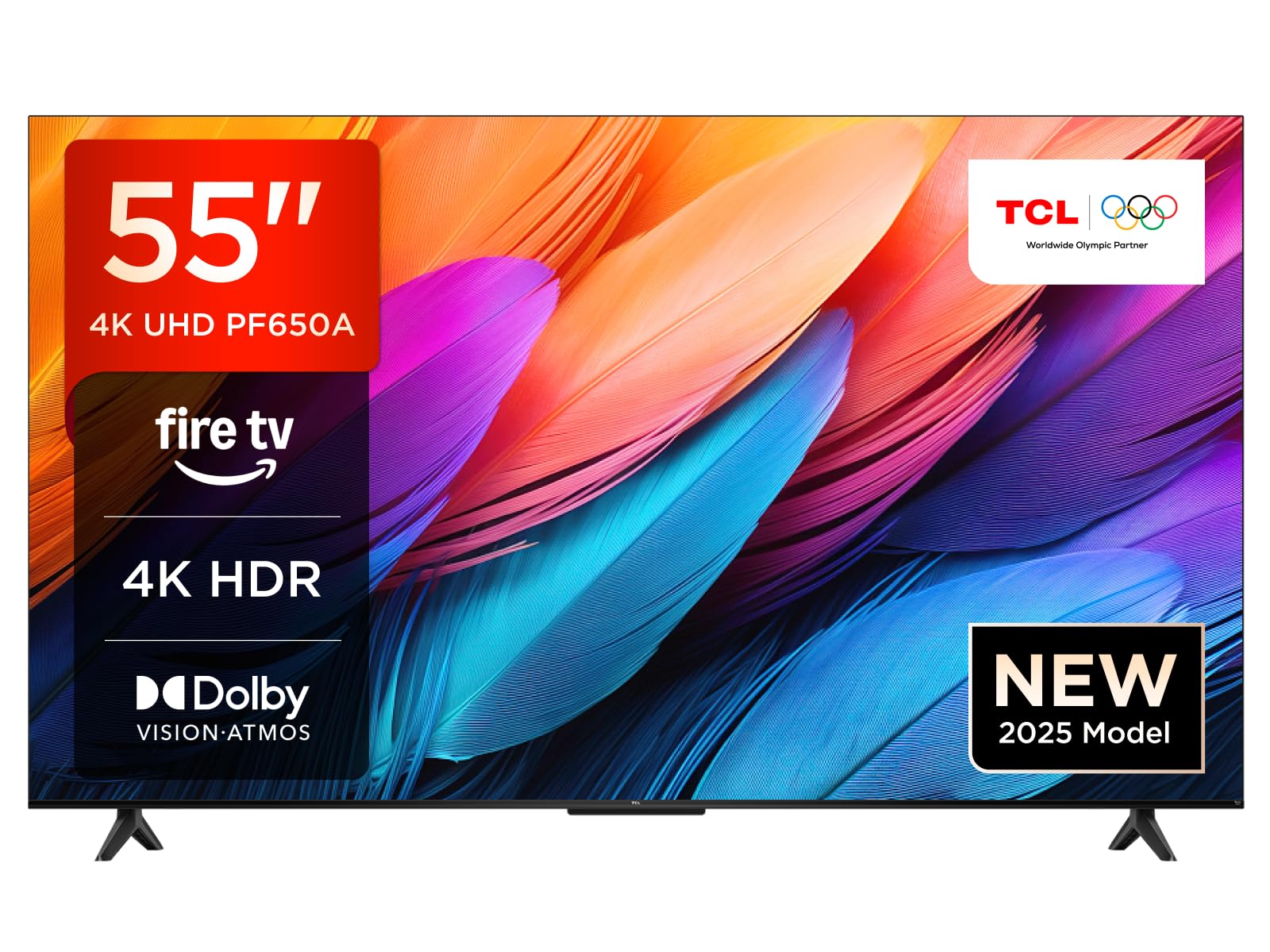 TCL 55PF650 55 pollici 4K Ultra HD, HDR TV, Smart LED Fire TV (Dolby Vision, Dolby Atmos, DTS, HDR 10, Alexa integrato, Airplay2, Miracast)
