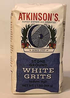Atkinson Milling Stone Ground White Grits 2 LB Bag for a Southern Breakfast