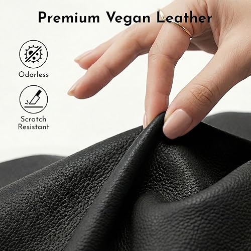 Miniatura 7 de Bolso de mano para mujer, de piel vegana, bolso de mano con asa superior, bolso de hombro con bolso pequeño desmontable