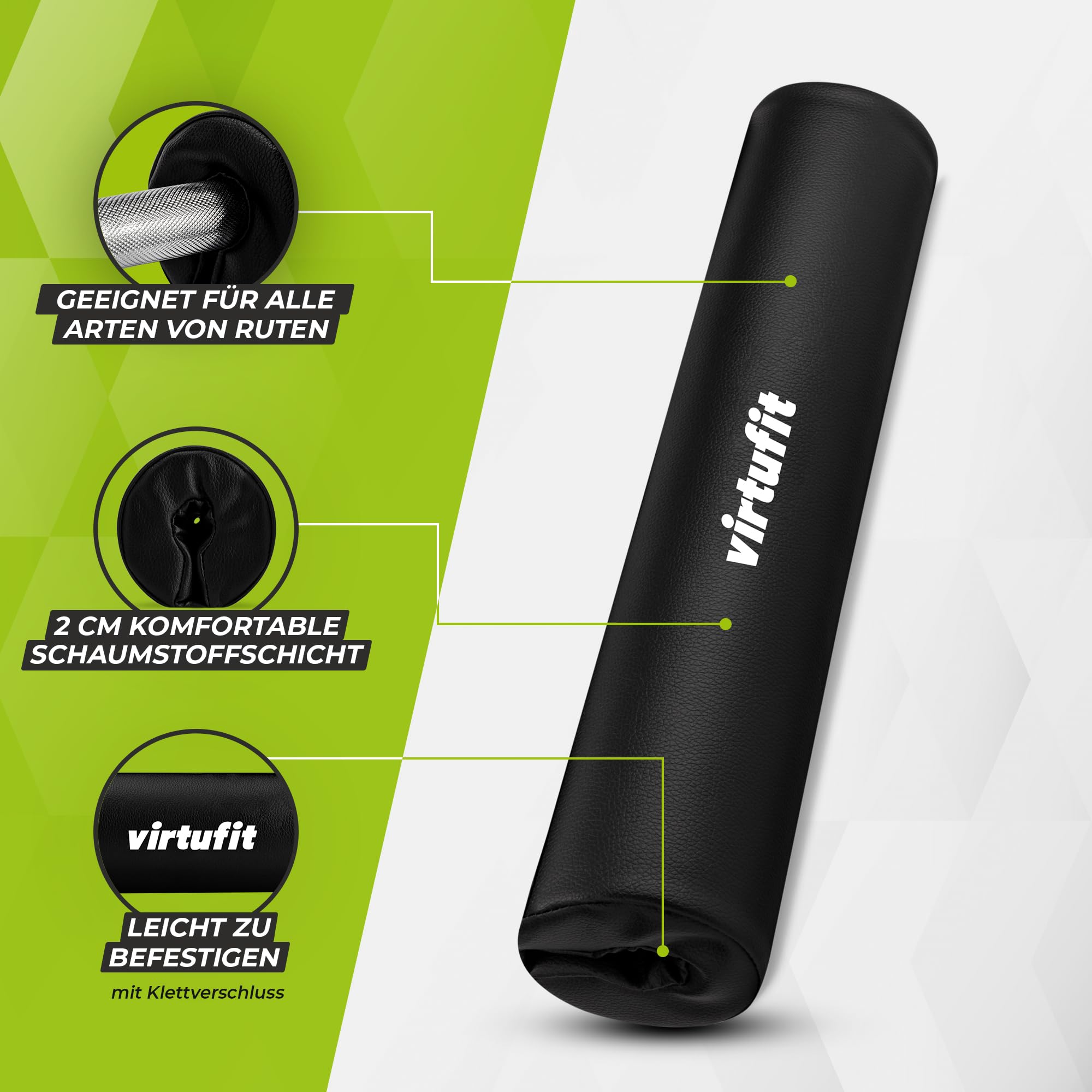 VirtuFit EZ Langhantelstange Curlstange - 120cm - Schraube - 30mm - W-Form - Ergonomisch