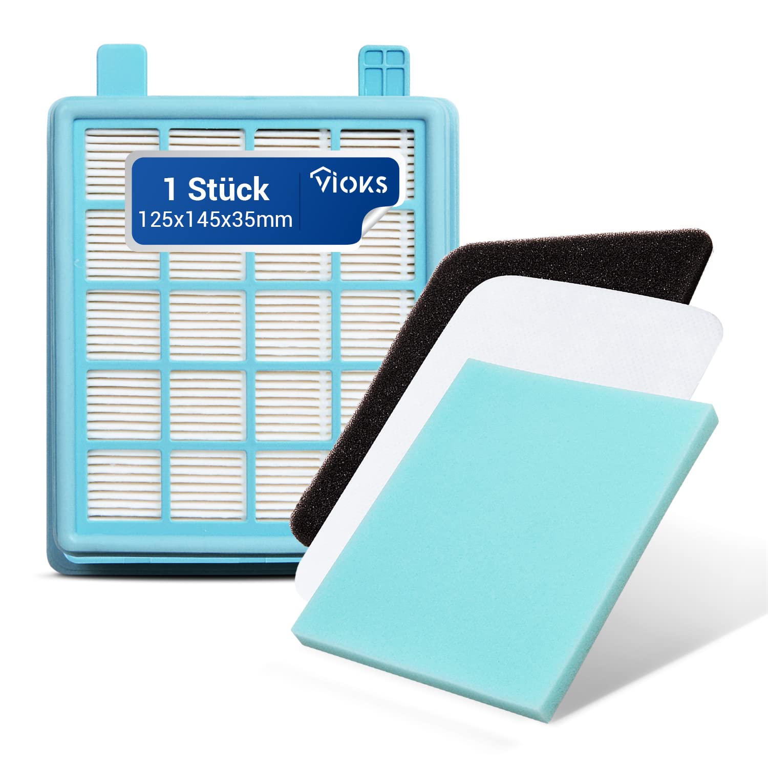 Hepa Filter Exhaust Filter Cassette Replacement for Philips 432200493801 Power Pro Active Power Pro Compact Vacuum Cleaner Floor Vacuum Cleaner