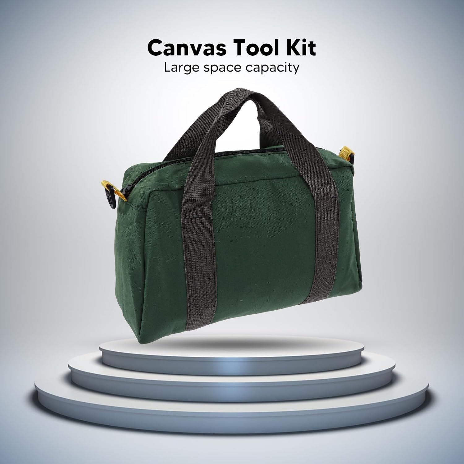 Tool Bag, Abrasion High Load Bearing Capacity Wide Mouth Tool Bag Quick Grip for Wrench for Carpentry (14in)