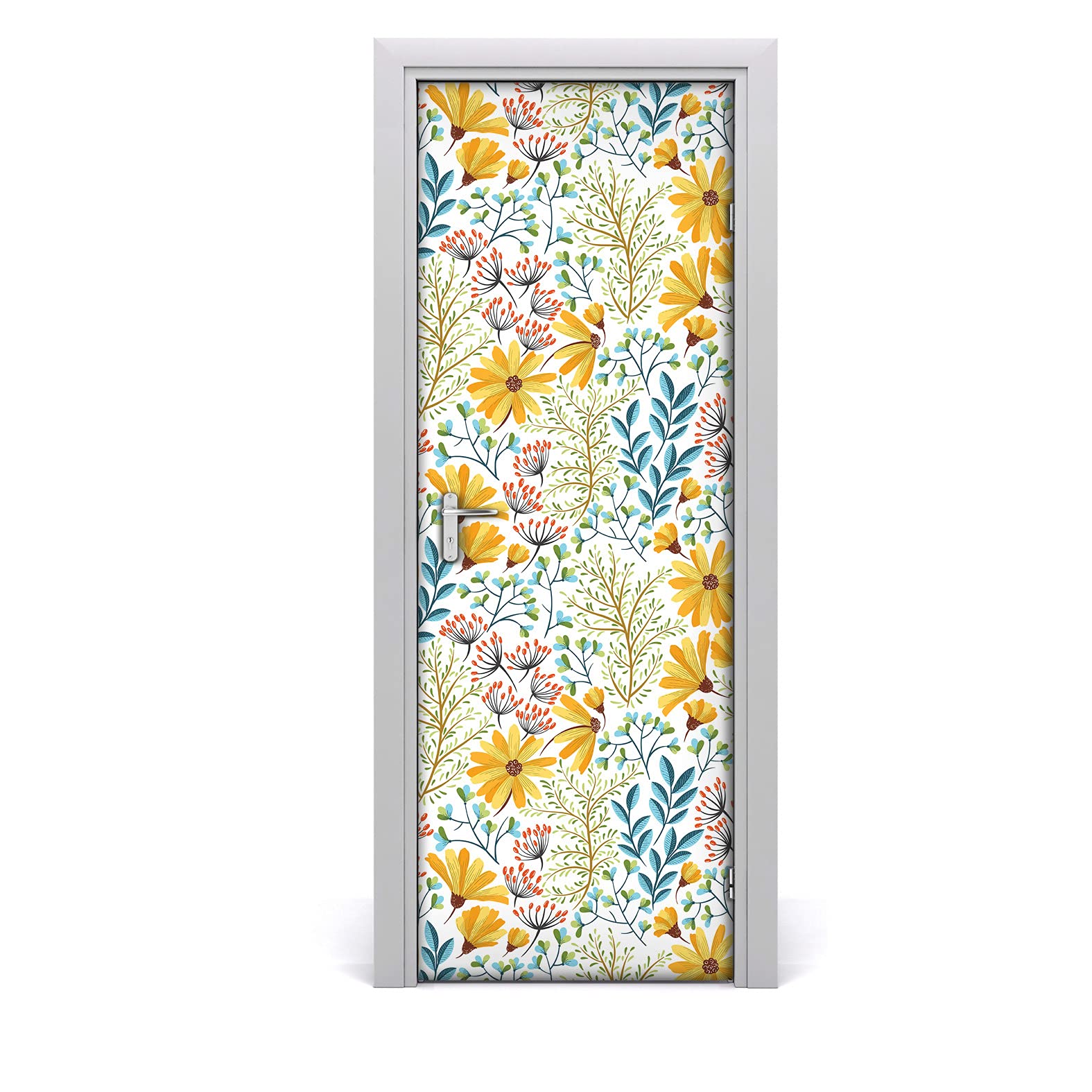 Décoration de porte vintage floral pour transformer un salon ou couloir