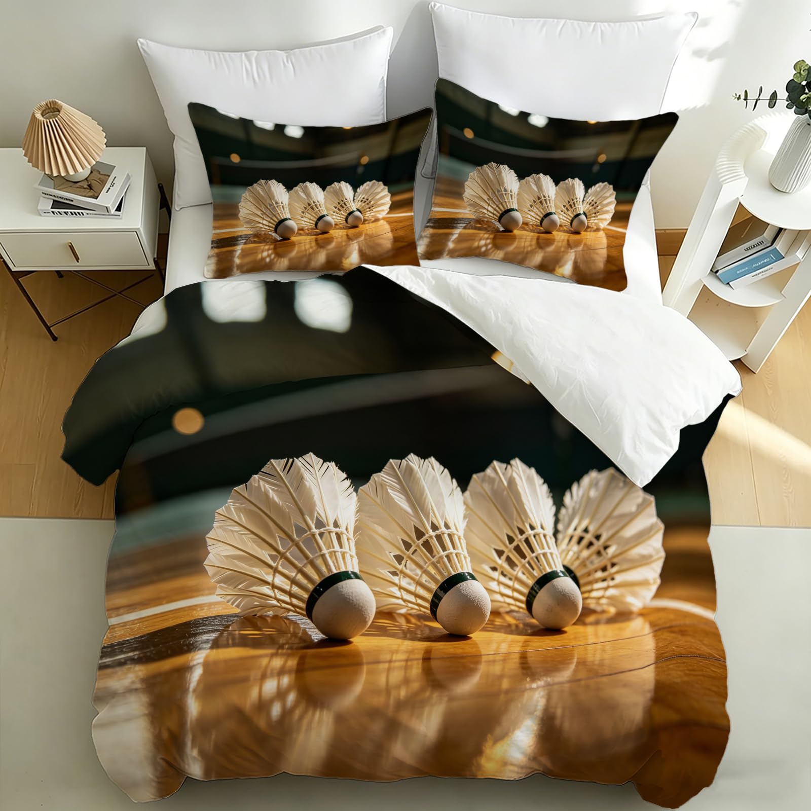 Housse de couette 240x280 badminton pour relooker une chambre d'ado ou de sportif