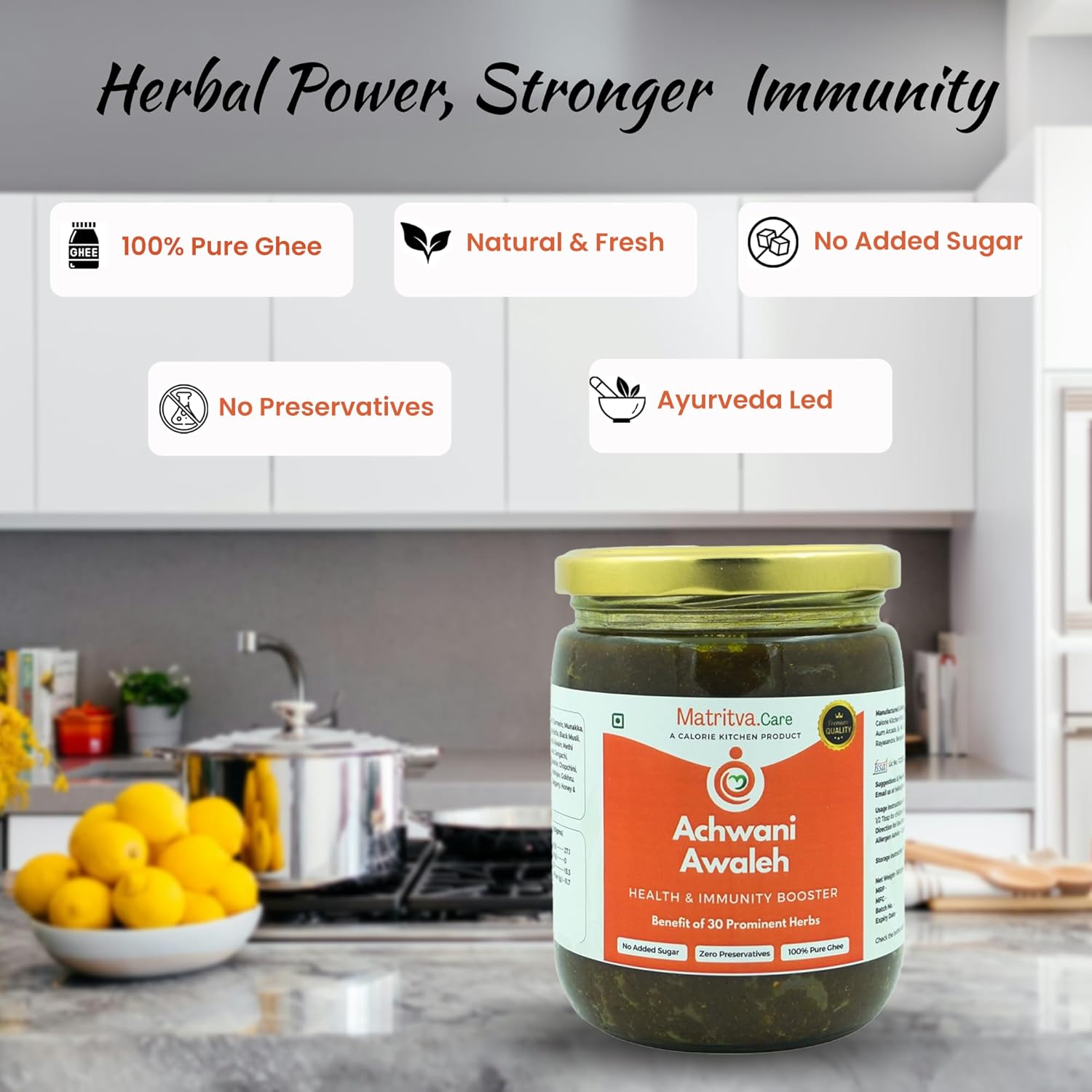 Matritva Care Achwani Awaleh Postpartum Superfood (500 G) | ChyawanPrash for new mothers | 30+ herbs in pure ghee. No sugar. Stamina and immune booster | High energy and digestive support Matritva Care Achwani Awaleh Postpartum Superfood (500 G) | ChyawanPrash for new mothers | 30+ herbs in pure ghee. No sugar. Stamina and immune booster | High energy and digestive support