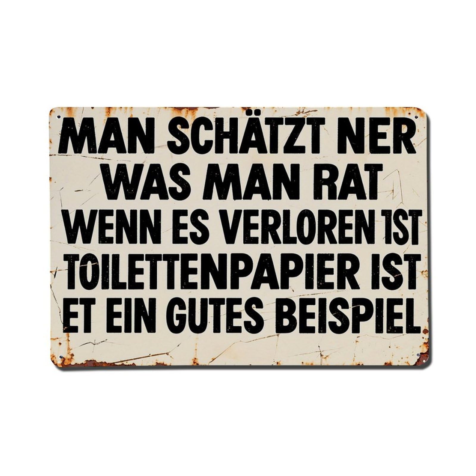 German Text On Metal Sign Vintage Tin Sign Retro Metal Wall Decor Metal Poster, Home Bar Garage Farmhouse Cafe Wall Art Decoration 8x12Inches
