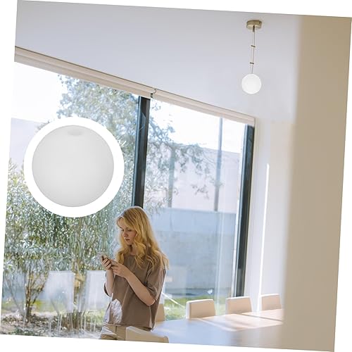 Miniatura 9 de Housoutil 4 piezas de pantalla de bola blanca lechosa, bombillas redondas, ventilador de techo, lámpara de cristal, pantalla de luz moderna,