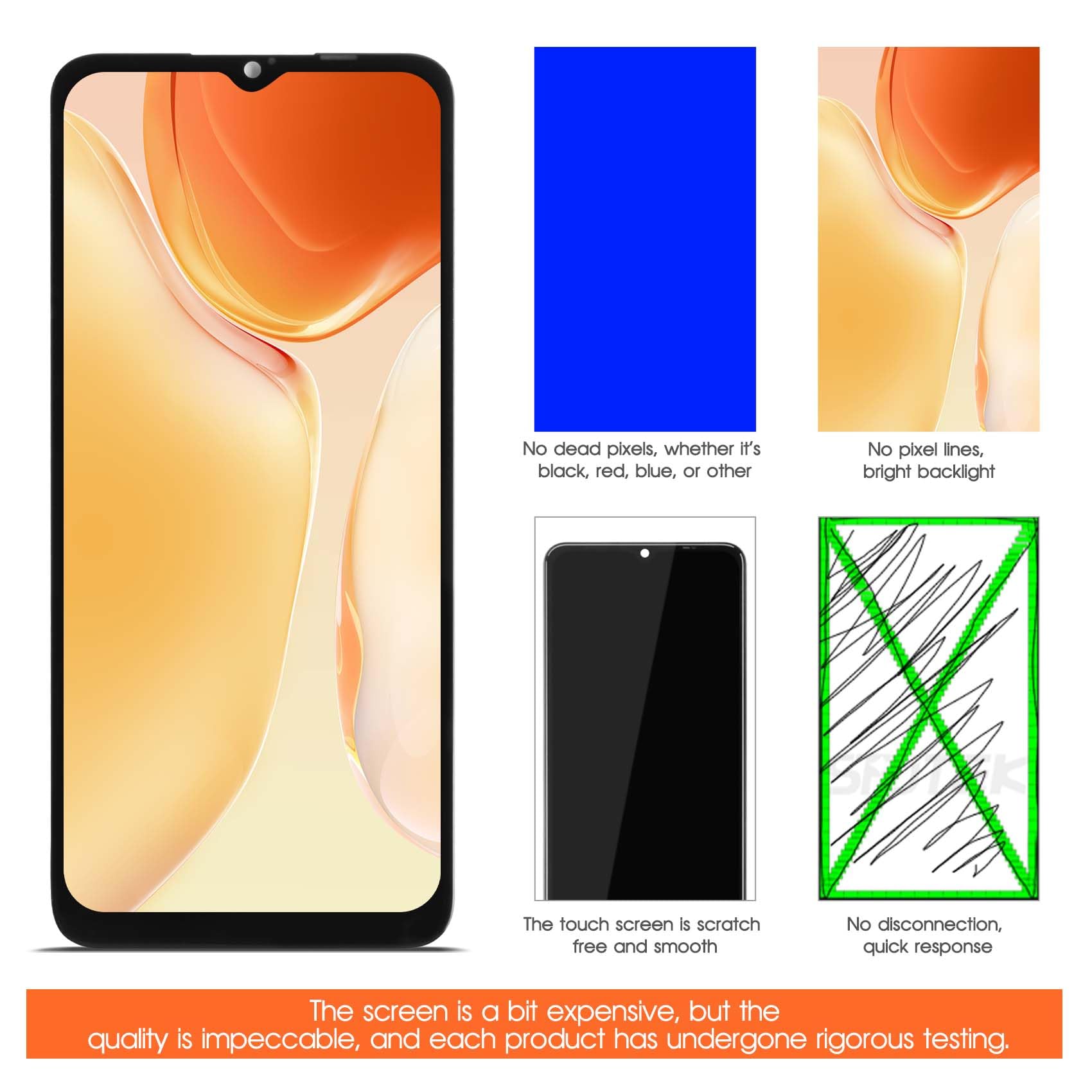 Ricambio Display LCD Touch Screen Per OPPO A15 CPH2185 – Nero – Nuovo BRAYGOS
