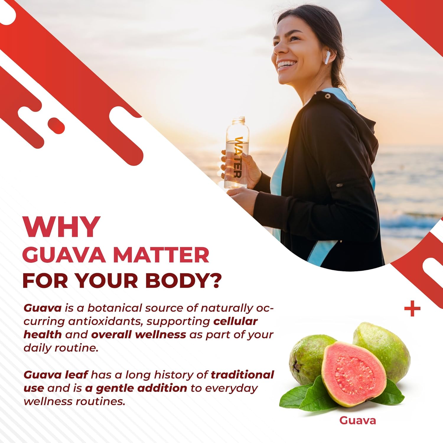 Guava Extract & Bitter Melon – Rich in Antioxidants, Supports Healthy Metabolism & Digestive Health – with Ginger, Artichoke, Cinnamon, Gymnema & Black Pepper – 150 Capsules - Image 4