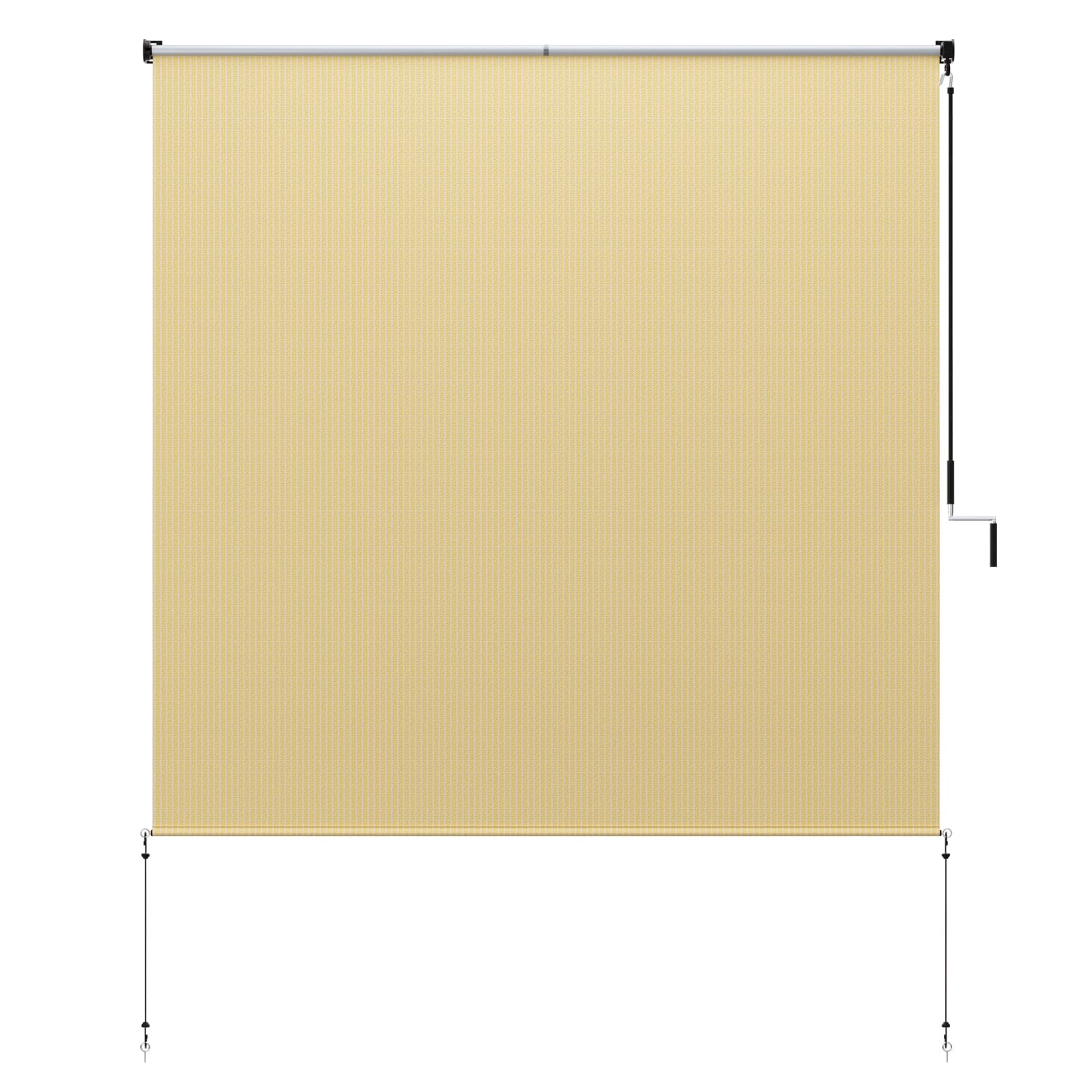 OOTONAT Roller Shades for Patio 4' W x 6' H, Exterior Cordless Shades Roll Up Outdoor Blinds with 90% UV Protection for Porch Gazebo Pergola Balcony Backyard, Beige