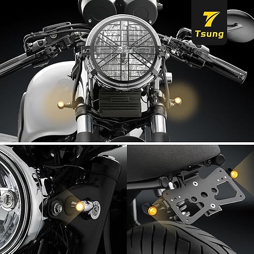 Miniatura 8 de Mini luces LED intermitentes para motocicleta, pequeño indicador delantero trasero compatible con Harley Davidson Indian Honda Suzuki Triumph Cafe