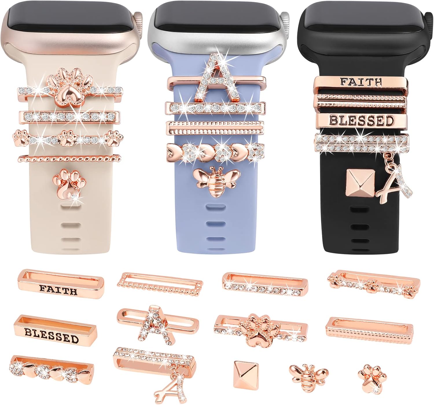 13 Pack Watch Charms Compatible with Apple Watch Band...