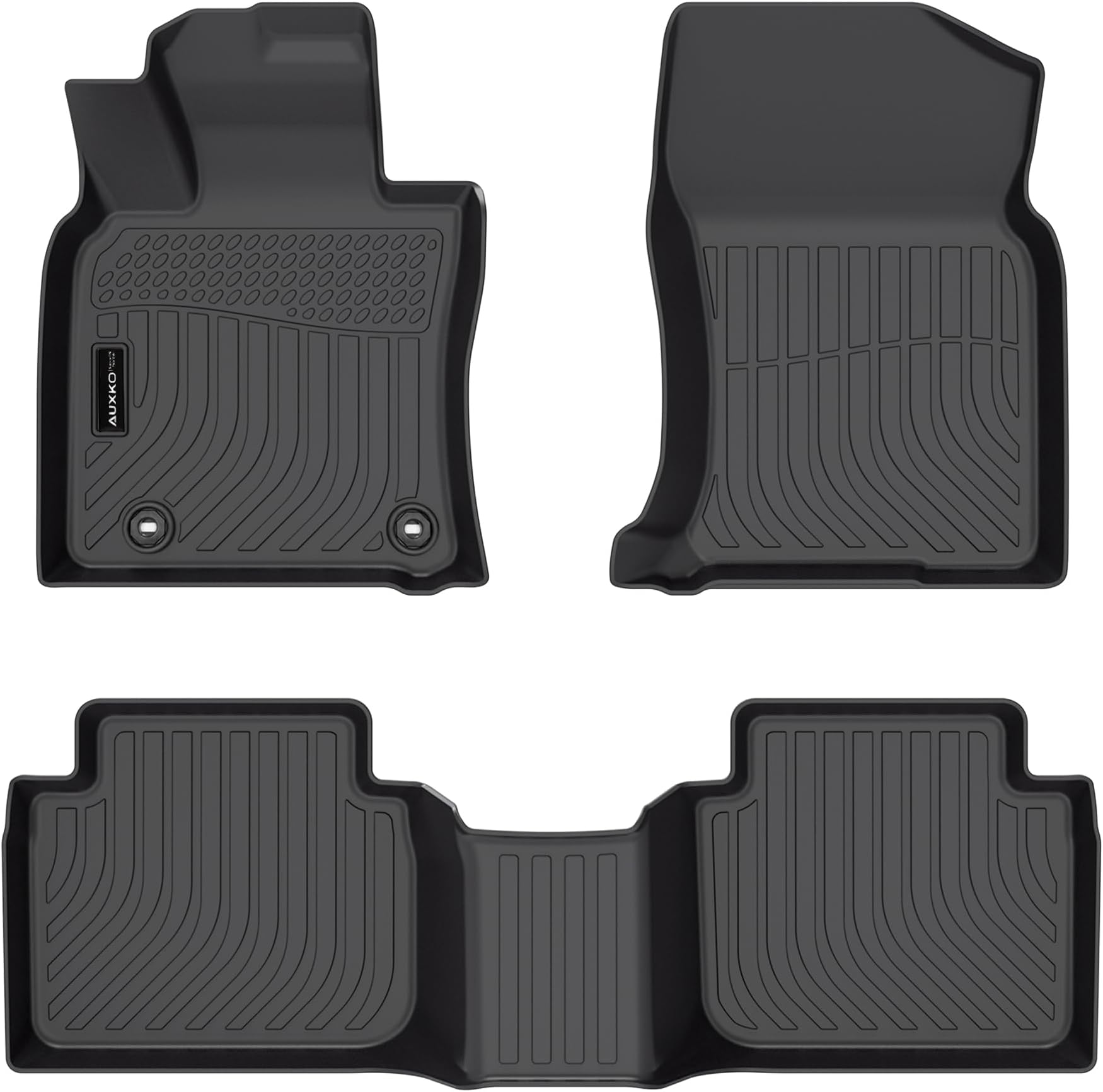 Auxko All Weather Floor Mats Fit for Toyota Camry AWD 2020-2024 TPE Rubber Liners Set Camry AWD Accessories All Season Guard Odorless Anti-Slip Floor Mats 2 Row