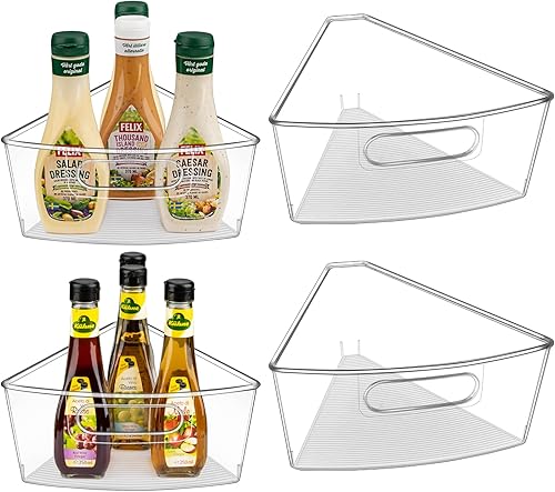 Miniatura 1 de Lazy Susan - Contenedores organizadores de gabinete para esquinas de 262832 pulgadas de diámetro, contenedor de almacenamiento de plástico para