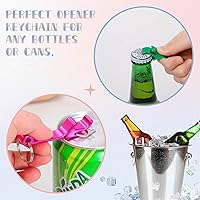 Vista 4 de 200 Pack Colorful Aluminum Bottle Opener Keychain for Party Favor Wedding Favor