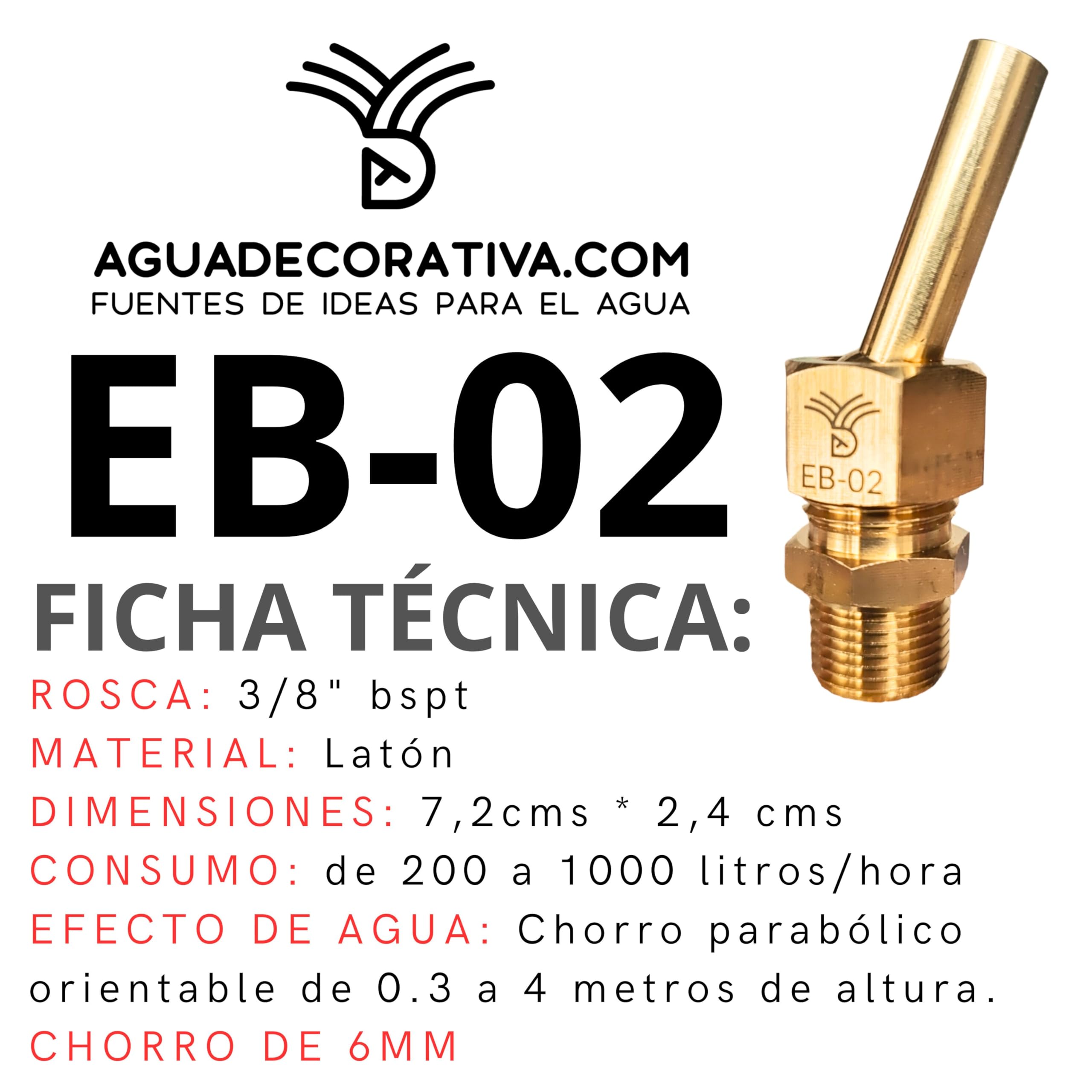 Ugello Decorativo per Fontana da Giardino in Ottone Massiccio - Getto di Lancia 3/8" - Design Elegante, Resistente alla Corrosione, Portata Ottimale, Perfetto per Esterni