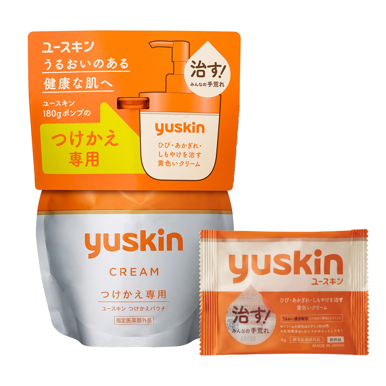 Amazon.co.jp: ユースキン ハンドクリーム つけかえパウチ 180g+