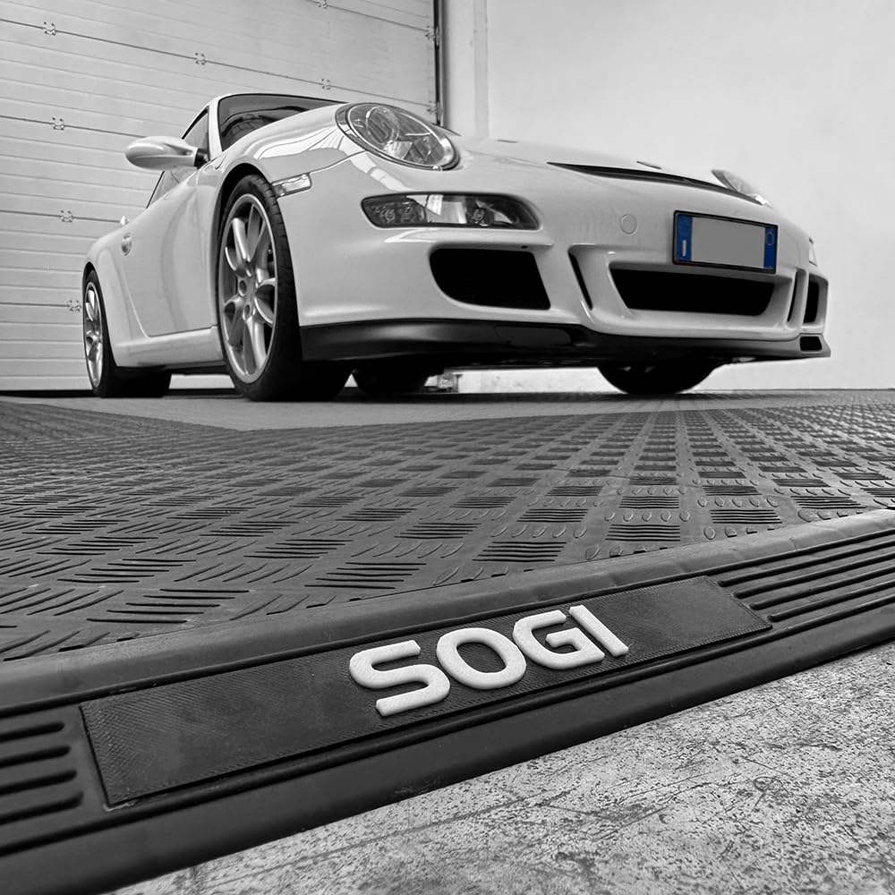 SOGI Kit piastrelle PAV-04 in PP per pavimento officina, garage - 40x40 cm - 1 mq - 10 mq - 50 mq - 100 mq - vari colori (Grigio, 10 mq = 62 piastrelle)