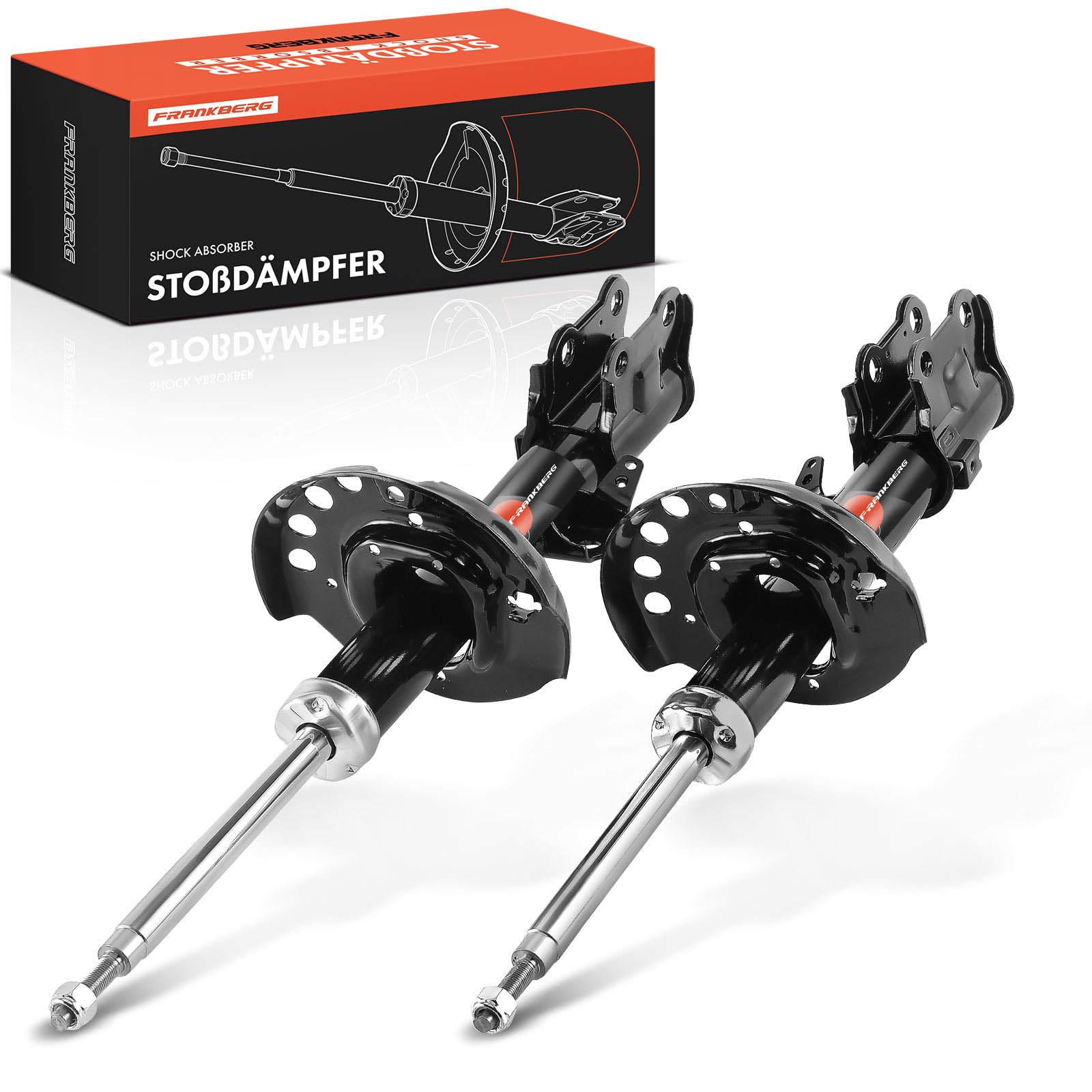 Frankberg 2 amortiguadores de choque delantero izquierdo y derecho, presión de gas de 514 mm, compatible con Clio III BR0/1 CR0/1 Clio III Grandtour KR0/1 Replace# 8200676024