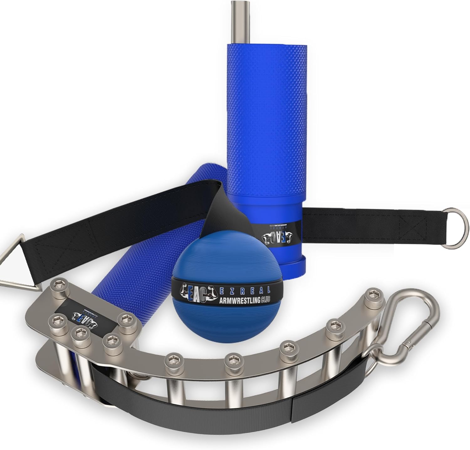 EAC Pro Armwrestling Training Set – Wristball + Multi-Grip Training Handle + Pronation Strengthener – Complete Arm Wrestling Equipment Kit for Wrist, Forearm, Grip & Technique Training