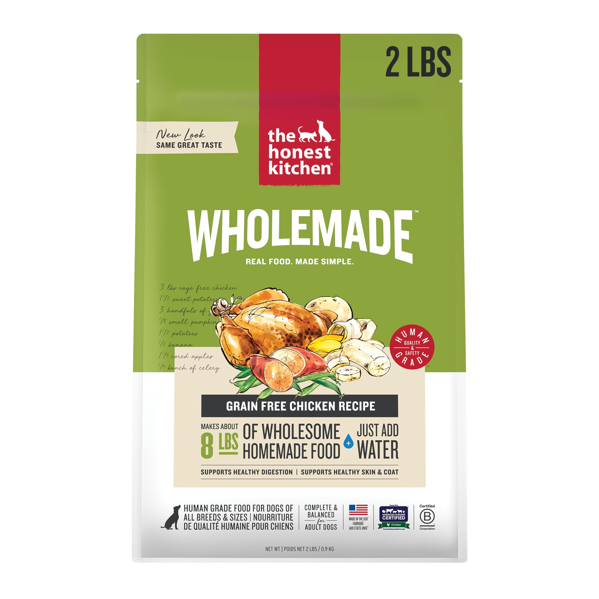 The Honest Kitchen Human Grade Dehydrated Grain Free Chicken Dog Food 2 lb - Force