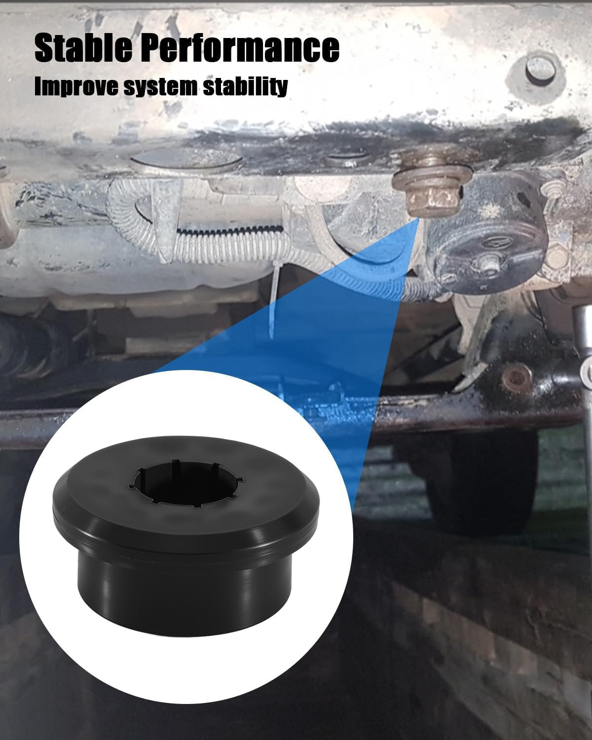 15 Pcs Polyurethane Front Differential Side Mount Bushings Fit for Hummer H3 H3T 2006-2010, Mount Bushing Set Kit Replace ‎A77N1833, Black