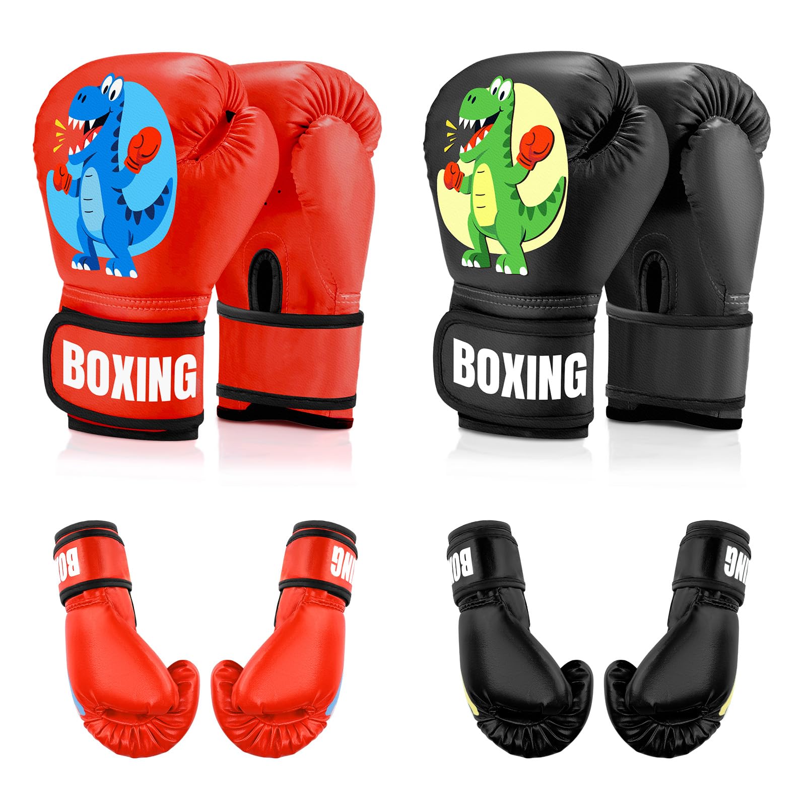 JUOIFIP Boxhandschuhe Kinder, PU-Leder,Box Handschuhe für Ki
