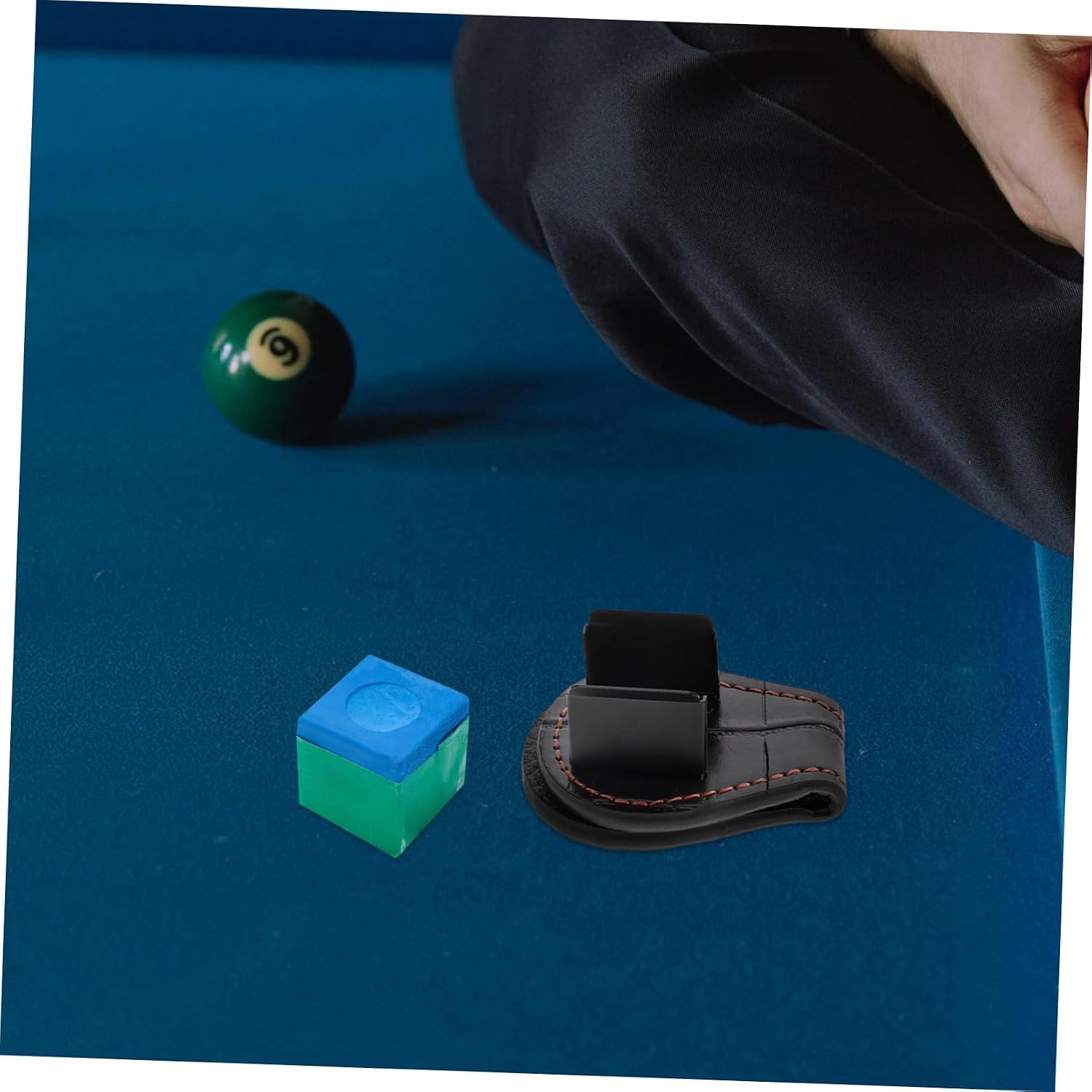 YARNOW Pool Chalk Holder Tool Stylish and Portable Billiard Accessory Round Pocket Clip Easy to Clean Cue Chalk Holder for Snooker and Pool Games