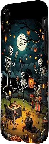 Miniatura 8 de Funda para disfraz de Halloween para iPhone 11 de noche de terror de esqueleto