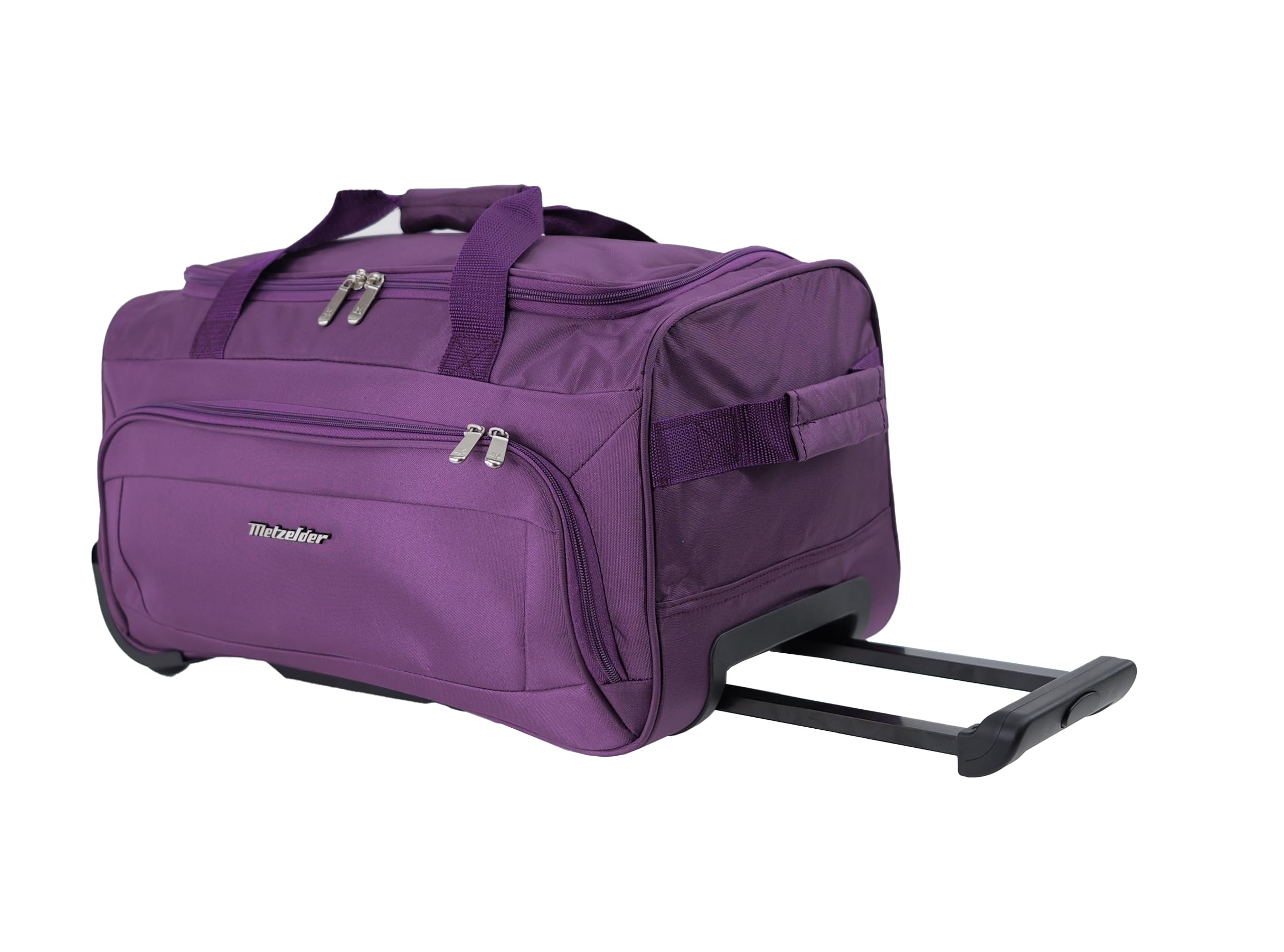 METZELDER Sac Voyages Trolley à roulettes Walker Gros Volume Chargement. (Violet (Purple), Petite Taille (Cabine)_53x30x28cm_45L_1.9kg)