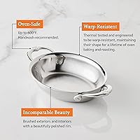 Vista 4 de Provisions - Rejilla de acero inoxidable con revestimiento ovalado, 8 x 6 pulgadas, especial para chef