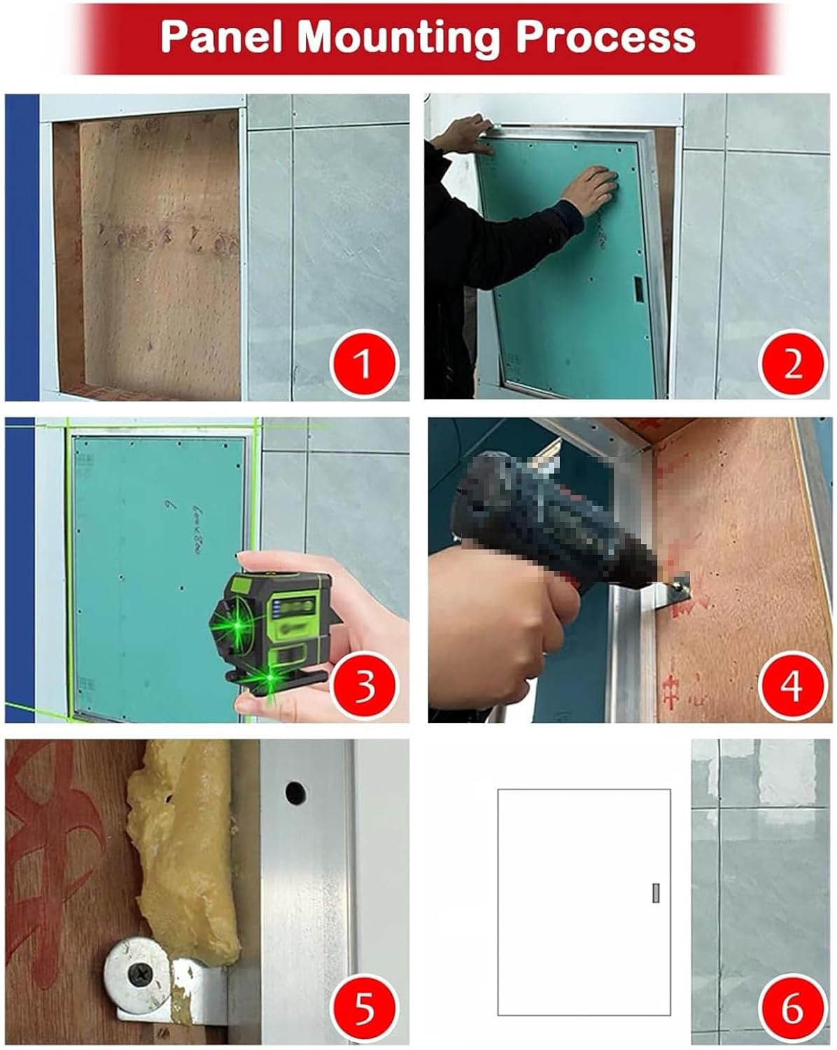 Access Hatch for Plasterboard Walls, Drywall Panel for Fire Inspection and Plumbing Maintenance, Paintable Access Door