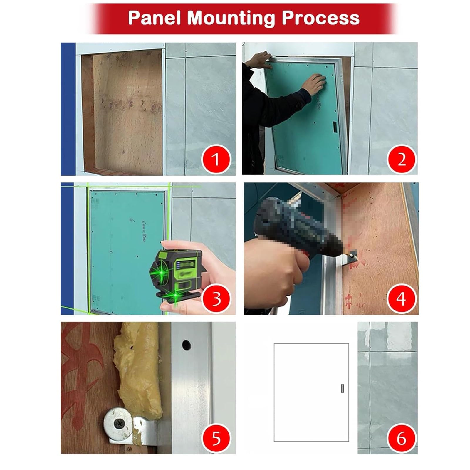 Trampilla de Acceso pintable para Paneles de Yeso - Panel de Acceso para Placas de Yeso de 40 x 66 cm, Puerta de inspección contra Incendios y Kit de Mantenimiento de plomería, fácil instala
