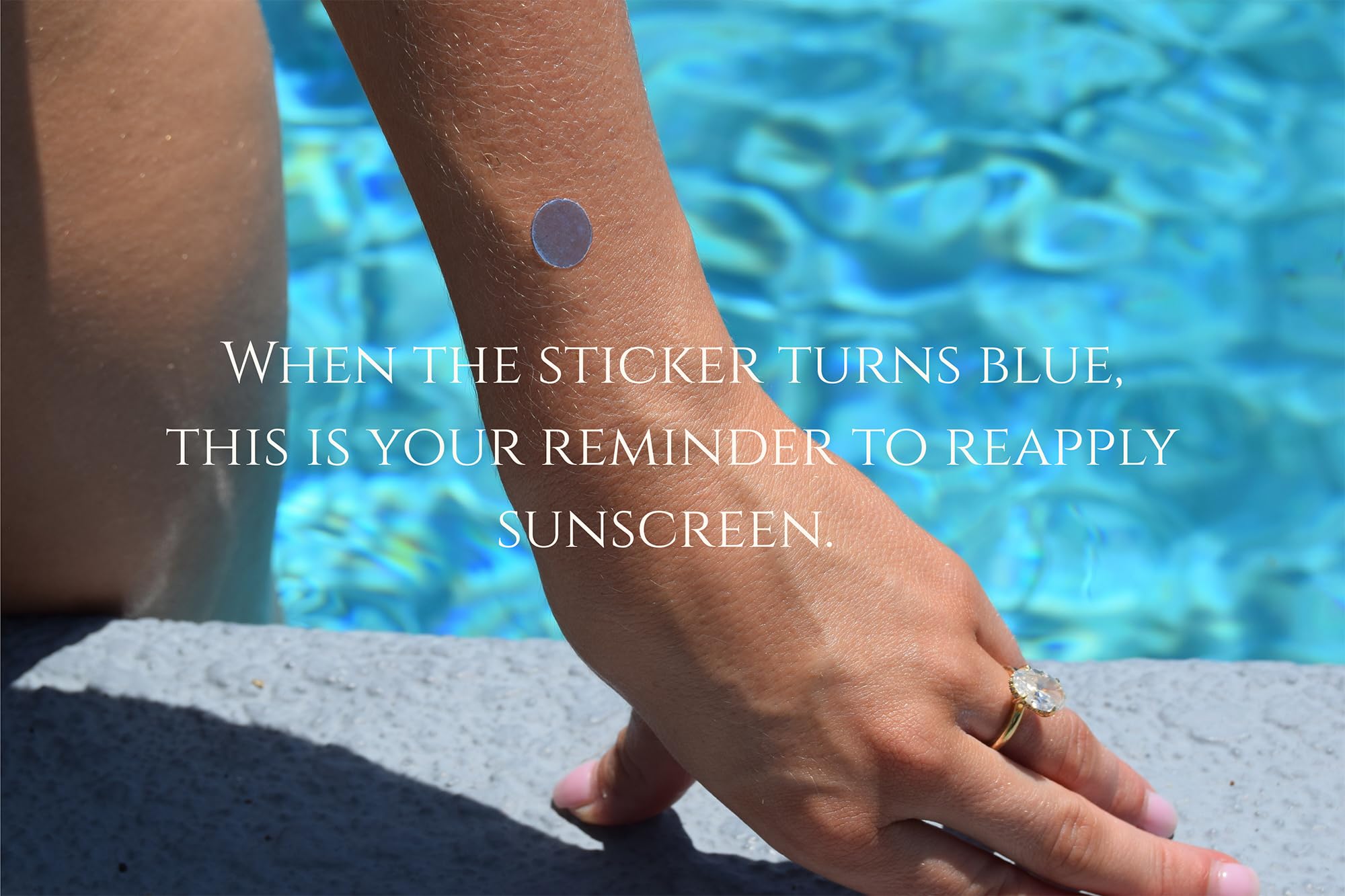 Sunburn Alert UV Detection Body Stickers - Know when to reapply sunscreen/Patented & Made in USA