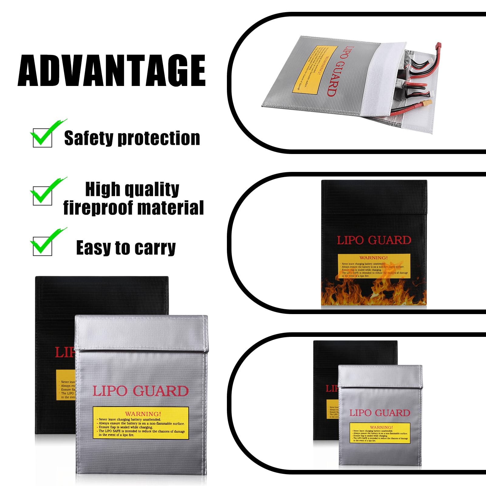 HRB Lipo Sac De Sécurité Résistant Au Feu Sac De Sécurité Lipo Sac De