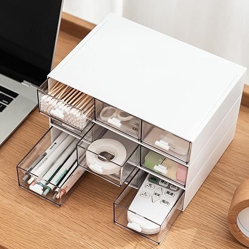 Miniatura 5 de Organizador de escritorio, cajones de almacenamiento apilables, organizador de cajones de escritorio perfecto para coleccionar artículos