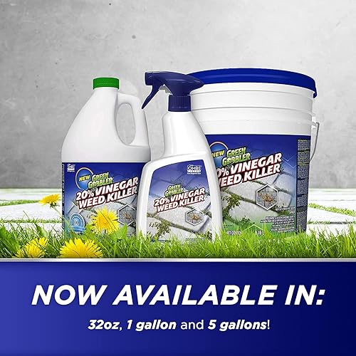 Miniatura 8 de Green Gobbler 20% vinagre herbicida y herbicida  Natural y orgánico  Concentrado  32 onzas líquidas Aerosol  Herbicida sin glifosato