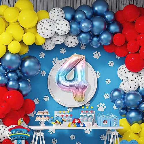 Vista 28 de Globo de número, globos de números de 40 pulgadas, globos de número degradado arcoíris, globo número 1, globo gigante, globo de números de feliz