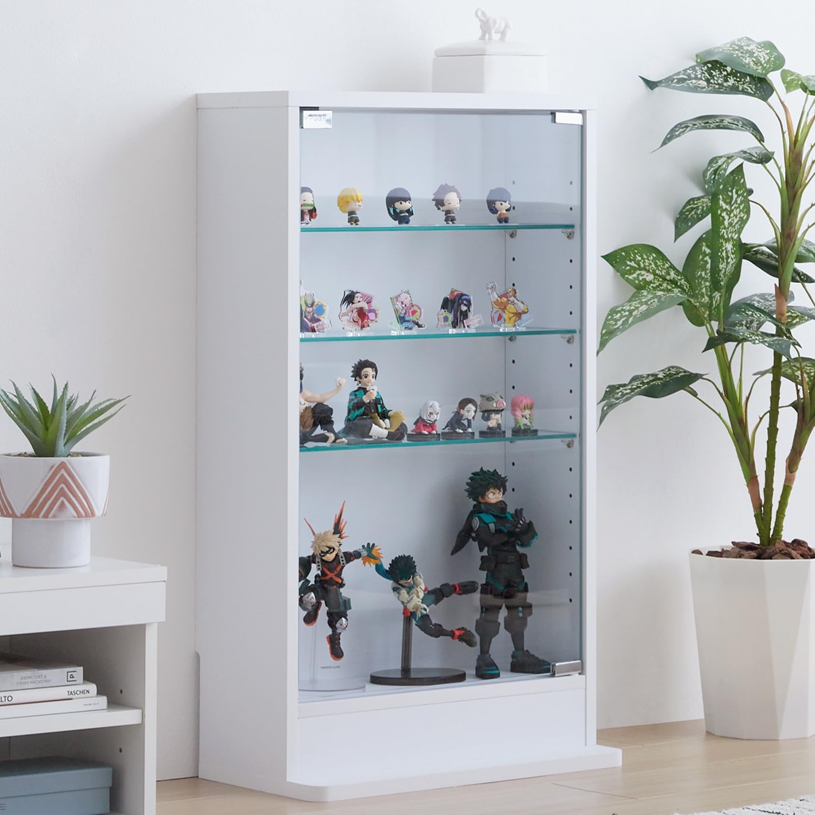 Amazon.co.jp: 家具350 コレクションケース 幅46 シェルフ ガラス