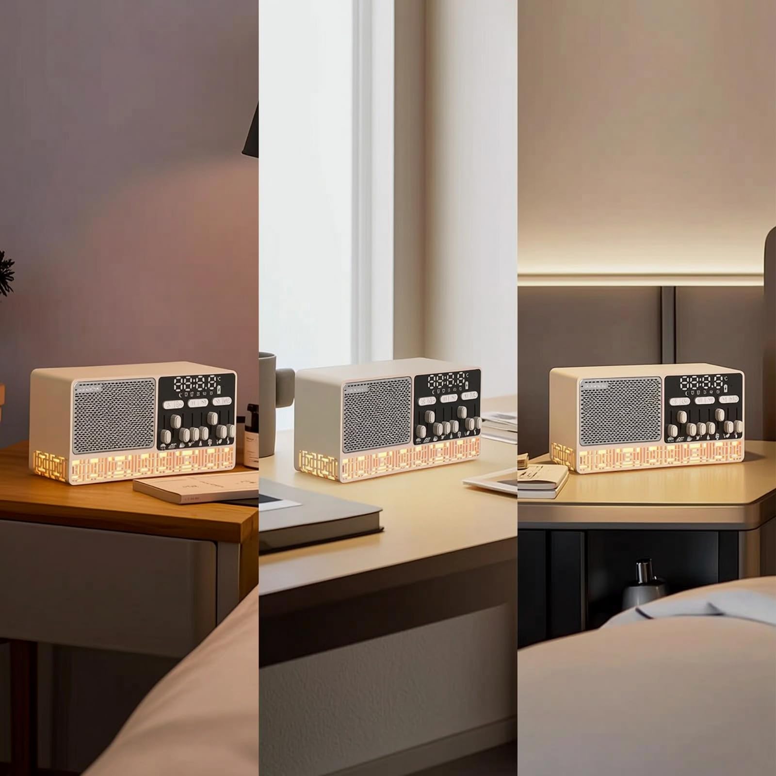 Radiowecker mit Lautsprecher praktisch Lautsprecher mit Wecker kabellos Einschlafhilfe für Babys, Schlafzimmer, zimmer