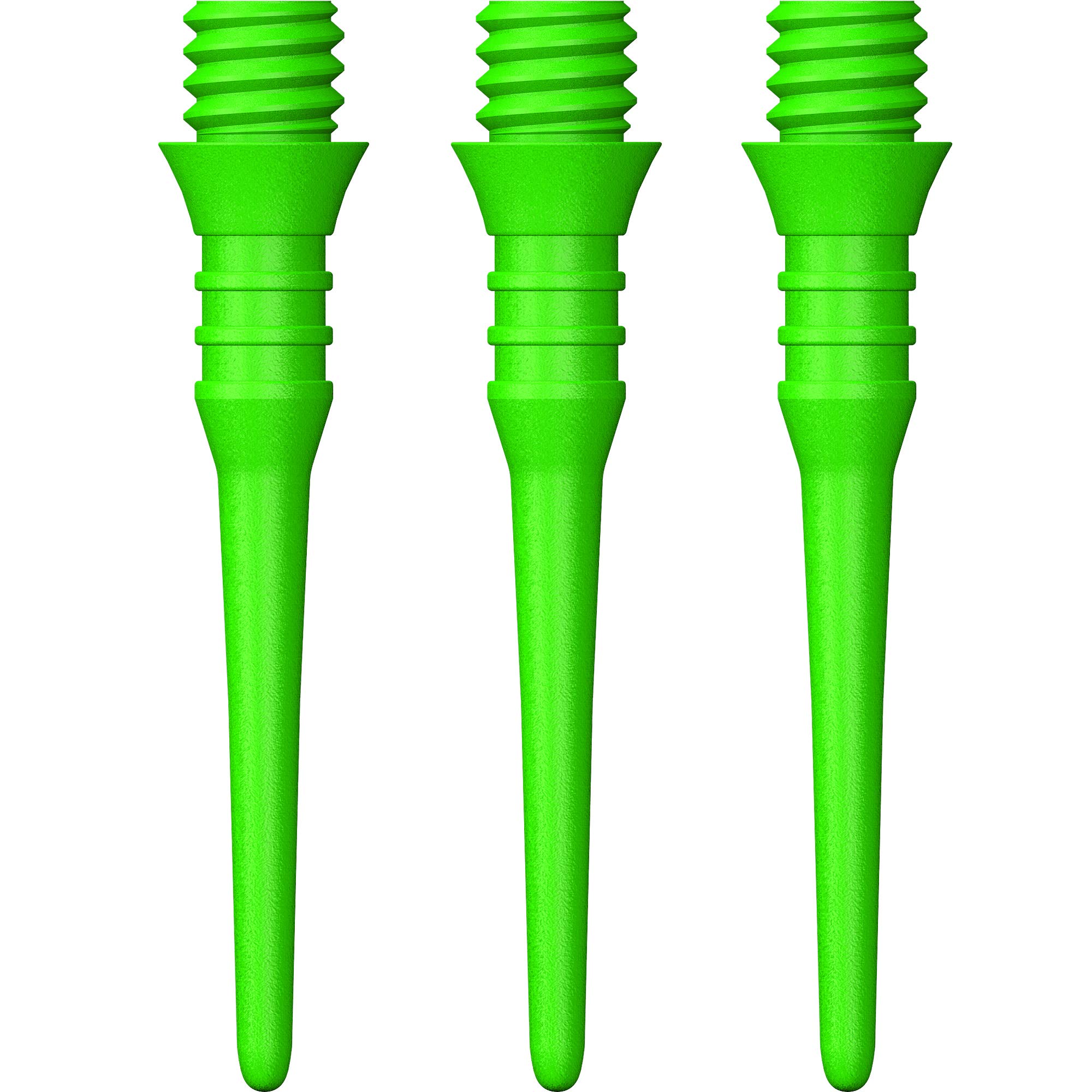 Mission Darts Titan Pro Soft Tip Dart Points | 2ba Plastic Softip, 5 Packs of 50 Points, Neon Green (5xX9159)