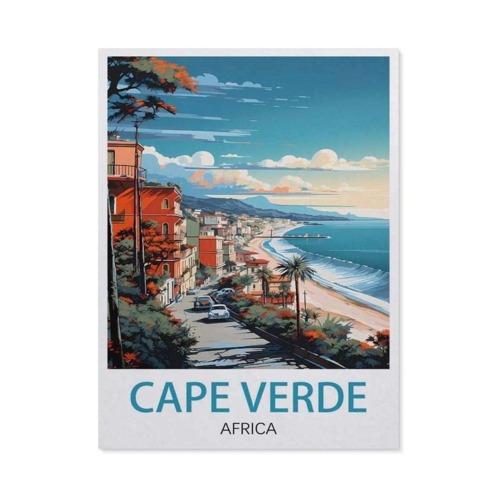 Jigsaw Puzzle 1000 Pieces for Adults，Cape Verde Africa，Large Puzzle Game Artwork for Adults Teens, Family Decorations, Unique Puzzle Gift（38x26cm）-R5