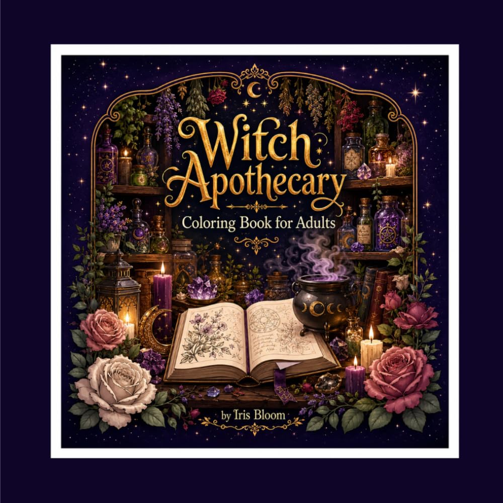Witch Apothecary: Coloring Book for Adults, Bold and Easy Cozy Witchy Designs