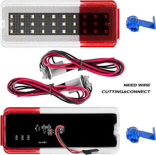 Miniatura 6 de Gempro Luces LED reflectoras de puerta interior para Ford F250 F350 F450 F550 1999-2007 SuperDuty, Excursion 2000-2005 puerta delanteratrasera, 2