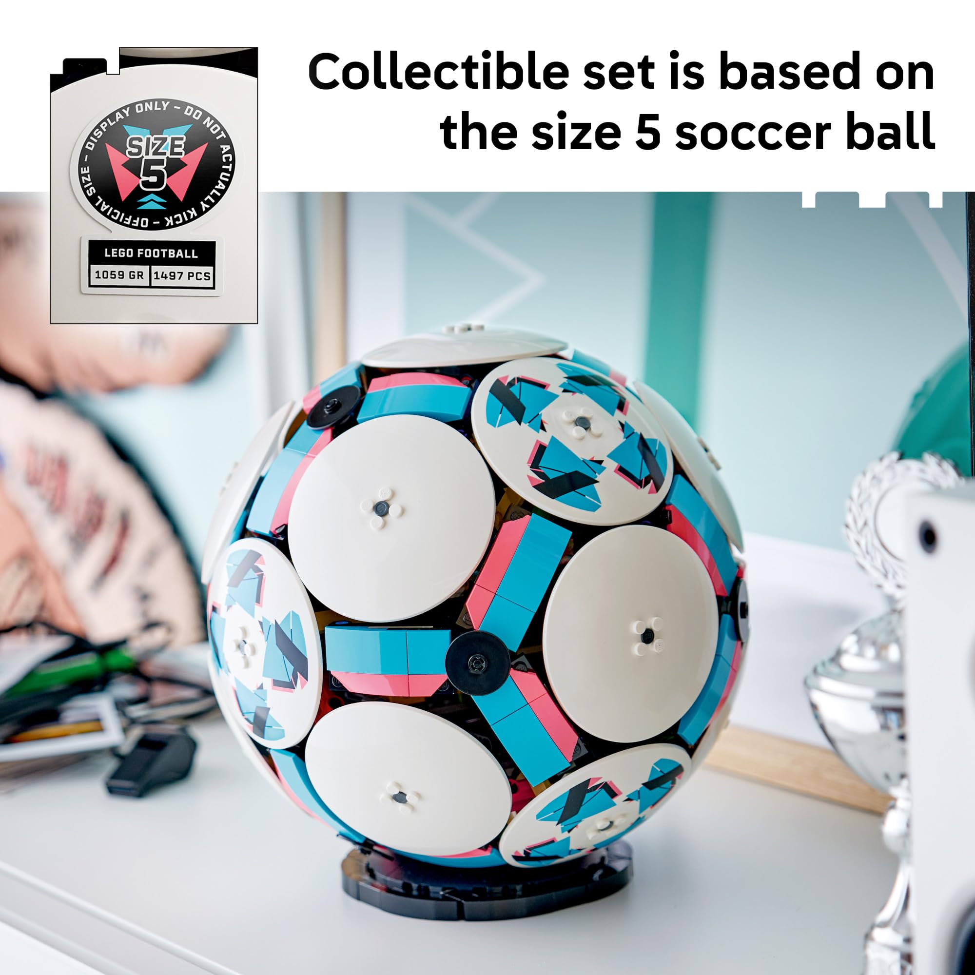 LEGO Editions Soccer Ball - Building Toy for Kids - Collectible Sports Decor for Boys & Girls, Ages 10+ - Includes Micro Stadium - Gift Idea for Birthdays - 43019 — view 3